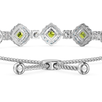 Diamond Link Bolo Bracelet