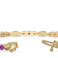 Marquise and Round Link Bracelet