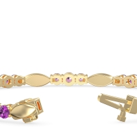 Marquise and Round Link Bracelet