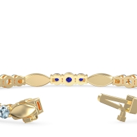 Marquise and Round Link Bracelet