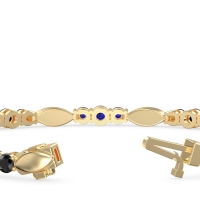 Marquise and Round Link Bracelet