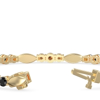 Marquise and Round Link Bracelet