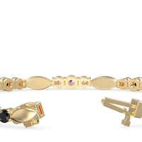 Marquise and Round Link Bracelet