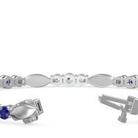 Marquise and Round Link Bracelet