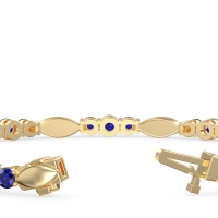 Marquise and Round Link Bracelet