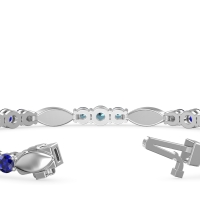 Marquise and Round Link Bracelet