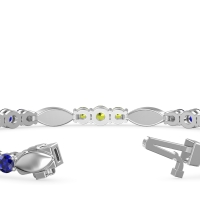 Marquise and Round Link Bracelet