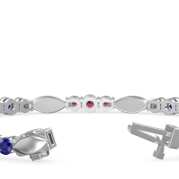 Marquise and Round Link Bracelet