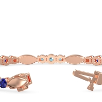 Marquise and Round Link Bracelet