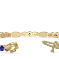 Marquise and Round Link Bracelet