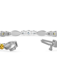 Marquise and Round Link Bracelet
