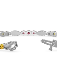 Marquise and Round Link Bracelet