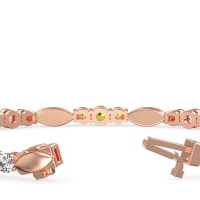 Marquise and Round Link Bracelet