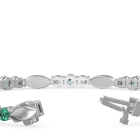 Marquise and Round Link Bracelet