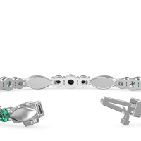 Marquise and Round Link Bracelet