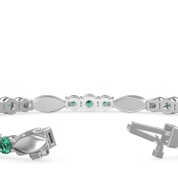 Marquise and Round Link Bracelet