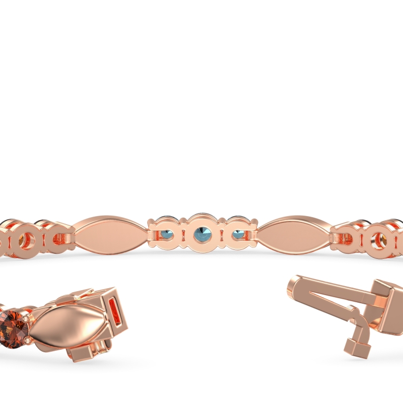 Marquise and Round Link Bracelet