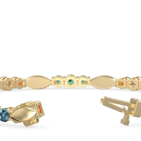 Marquise and Round Link Bracelet