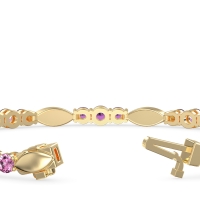 Marquise and Round Link Bracelet