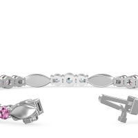 Marquise and Round Link Bracelet
