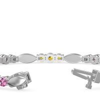 Marquise and Round Link Bracelet
