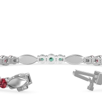 Marquise and Round Link Bracelet