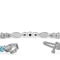 Marquise and Round Link Bracelet