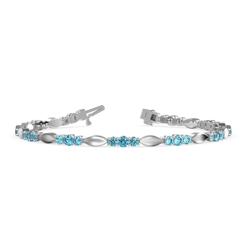 Marquise and Round Link Bracelet