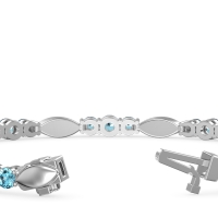 Marquise and Round Link Bracelet