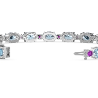 Oval and Round 7 Inch Bracelet