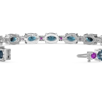 Oval and Round 7 Inch Bracelet