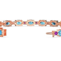 Oval and Round 7 Inch Bracelet