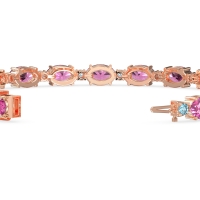 Oval and Round 7 Inch Bracelet