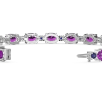 Oval and Round 7 Inch Bracelet
