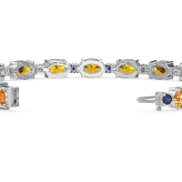 Oval and Round 7 Inch Bracelet