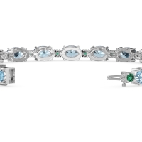 Oval and Round 7 Inch Bracelet