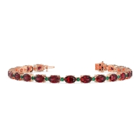 Oval and Round 7 Inch Bracelet