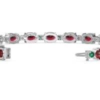 Oval and Round 7 Inch Bracelet