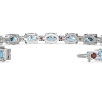 Oval and Round 7 Inch Bracelet