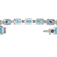 Oval and Round 7 Inch Bracelet