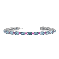 Oval and Round 7 Inch Bracelet