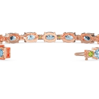 Oval and Round 7 Inch Bracelet