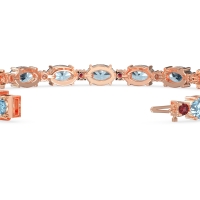 Oval and Round 7 Inch Bracelet