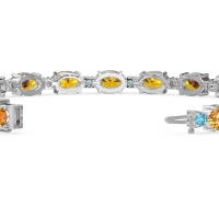 Oval and Round 7 Inch Bracelet