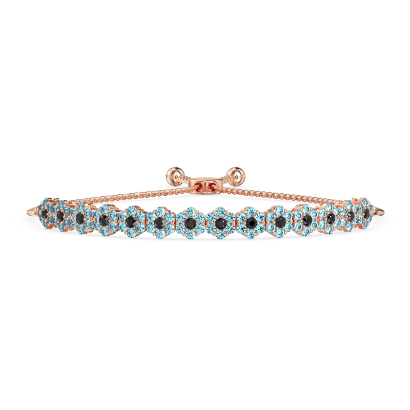 Adjustable Fleur Gemstone Bracelet