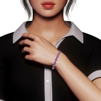 Bolo Gemstone Circle Link Bracelet