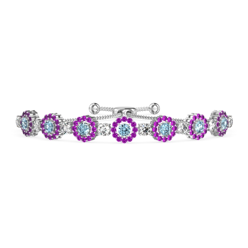 Bolo Gemstone Circle Link Bracelet