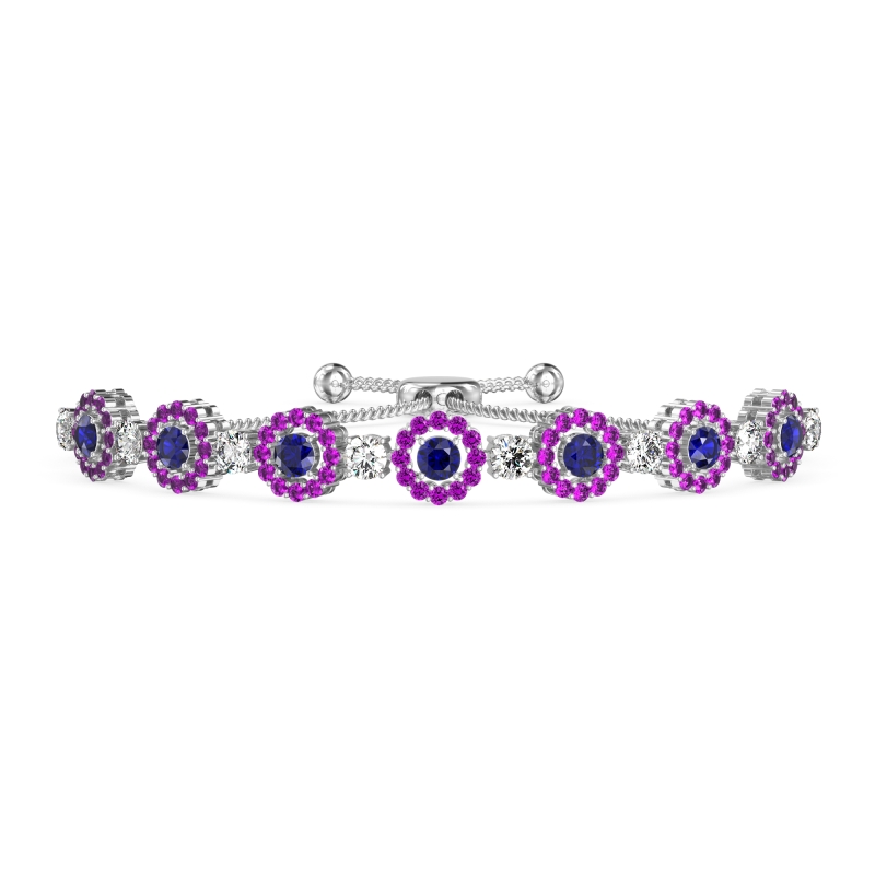 Bolo Gemstone Circle Link Bracelet