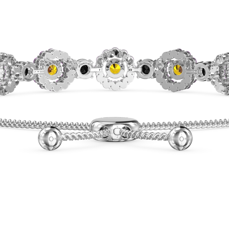 Bolo Gemstone Circle Link Bracelet