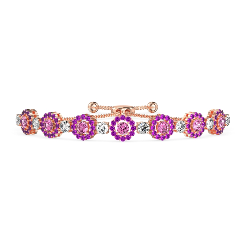 Bolo Gemstone Circle Link Bracelet